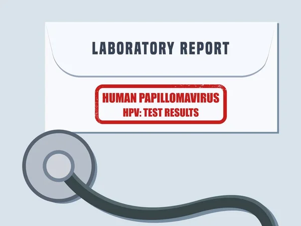 Human Papillomavirus Hpv Laboratory Test Results Health Concept Medical Laboratory — Stock Vector