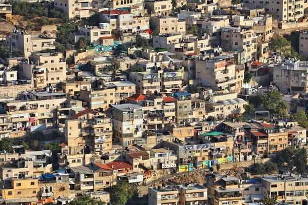 東エルサレムのシルワン 主にパレスチナ人地区 別名シロアム — ストック写真