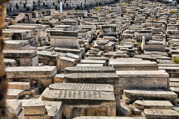 Jerusalem Israel October 2022 Mount Olives Jewish Cemetery Jerusalem Israel — Stock Photo, Image
