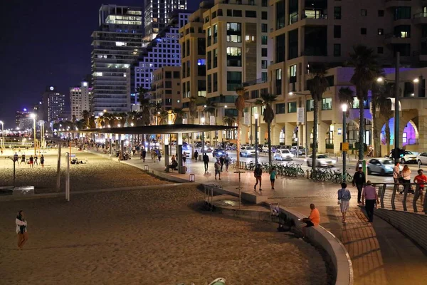 Tel Aviv Israel Noviembre 2022 Gente Visita Paseo Marítimo Tayelet —  Fotos de Stock