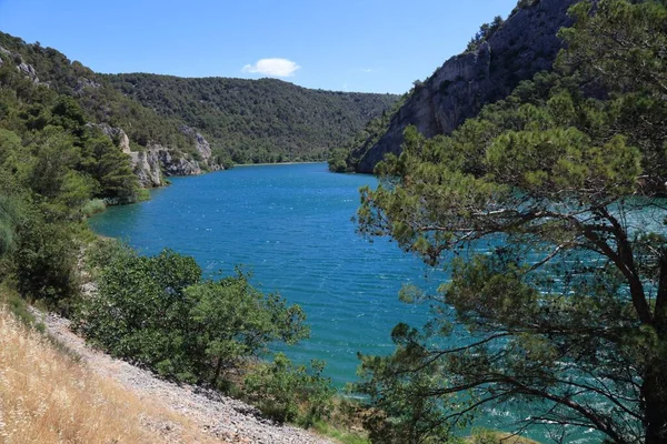 Река Крка Национальный Парк Крка Хорватии Пейзаж Хорватии — стоковое фото