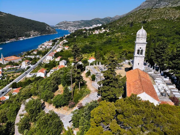 Rozat Croatia Dubrovnik Marina Aerial View Ria Coastal Inlet Known — Stock Photo, Image