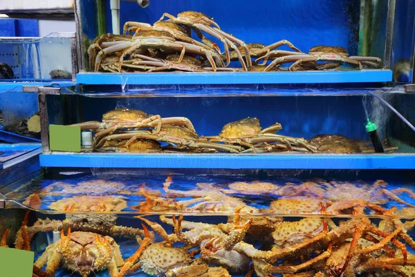 Marché Aux Poissons Séoul Corée Sud Crabe Des Neiges Crabe — Photo