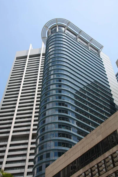 新加坡城 2008年2月2日2008年2月30日莱佛士广场 旧称雪佛龙大厦 Chevron House 和凯尔特大厦 Caltex House 位于新加坡下城核心区的一幢办公楼 — 图库照片