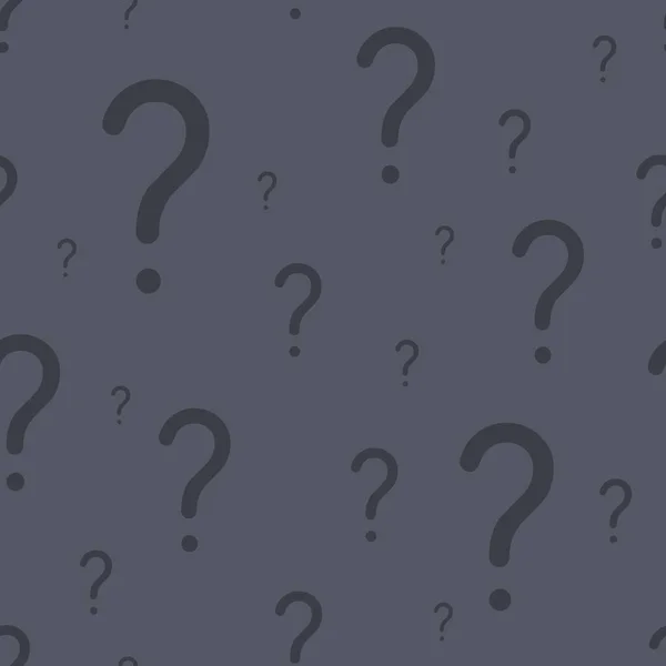 シームレスなパターン ベクトルクエスチョンマークパターン ソーシャルメディアのクイズ アンケート アンケートの設計に関する質問マーク ダークグレー — ストックベクタ