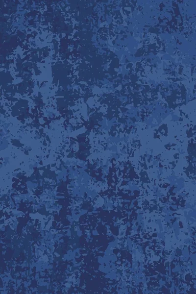 Grunge Vector Textuur Donkerblauwe Verontruste Geborstelde Oude Muur Vector Achtergrond — Stockvector