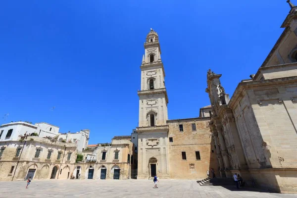 Talya Daki Lecce Katedrali Çan Kulesi Talyan Barok Mimarisi Campanile — Stok fotoğraf
