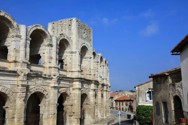 Arles Stad Provence Frankrijk Unesco Werelderfgoed Oude Romeinse Amfitheater Ruïnes — Stockfoto