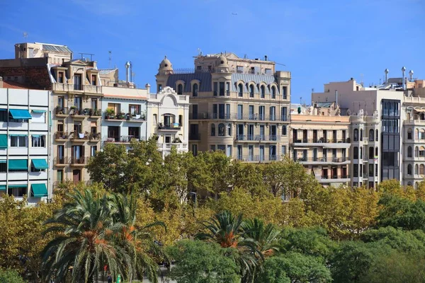 Barselona Spanya Nın Barceloneta Bölgesinin Şehir Manzarası Moll Barceloneta Şehir — Stok fotoğraf