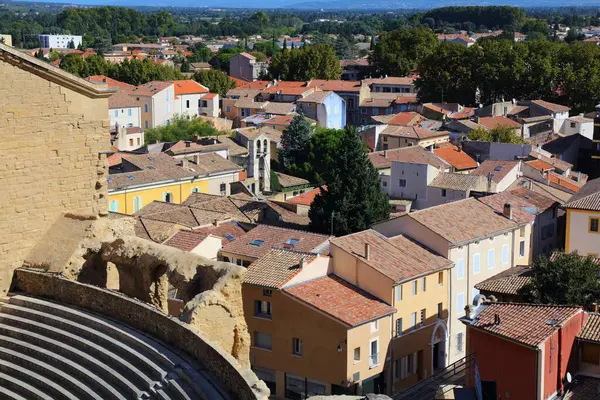 Provence Fransa Turuncu Bir Kasaba Unesco Sitesi Eski Roma Amfitiyatrosu — Stok fotoğraf