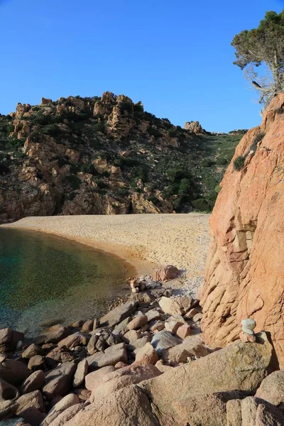 stock image Li Cossi beach in Costa Paradiso in Sardinia island, Italy. Perfect beach in Sardinia.