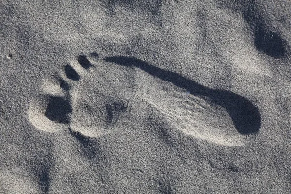 Biały Piasek Ślad Ludzki Plaży Cinta Sardynii Włoszech — Zdjęcie stockowe