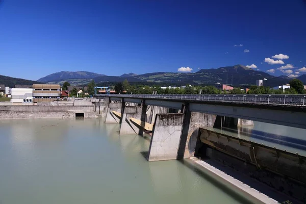 Austria Generación Hidroeléctrica Central Hidroeléctrica Río Salzach Hallein — Foto de Stock