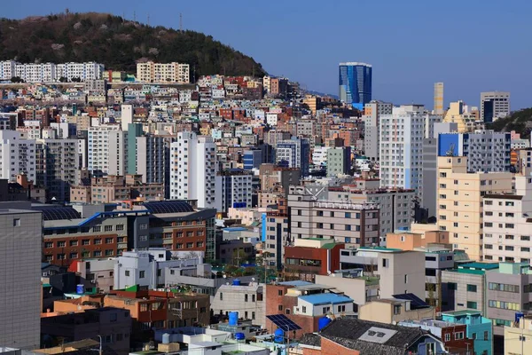 Πόλη Μπουσάν Στη Νότια Κορέα Περιοχή Ami Dong Αστικός Ορίζοντας — Φωτογραφία Αρχείου