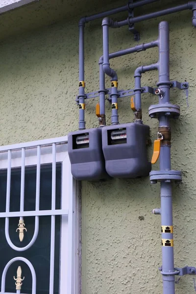 Gas Meter Korea Residential Fossil Fuel Consumption Natural Gas Meter — Stock Photo, Image