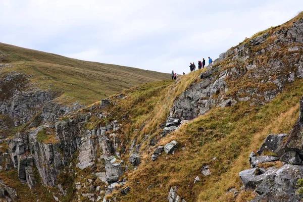 Рунде Норвегия Июля 2020 Года Наблюдатели Птицами Посещают Скалы Острова — стоковое фото