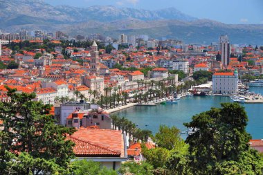 Split, Croatia. Landmarks of Croatia. UNESCO World Heritage Site landmark. clipart