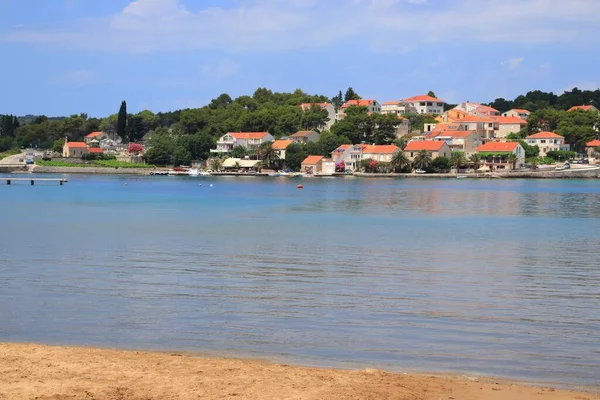 Playa Lumbarda Isla Korcula Croacia Destino Verano Croacia — Foto de Stock