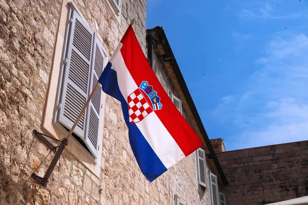 Bandiera Della Croazia Split Old Town Colori Nazionali Croati — Foto Stock