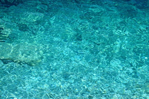 Letnia Faktura Wody Morze Adriatyckie Wydobycie Wody Kolorze Turkusowym Lub — Zdjęcie stockowe