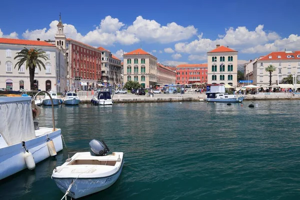 Split Kroatien Juli 2019 Menschen Besuchen Den Platz Trg Republike — Stockfoto