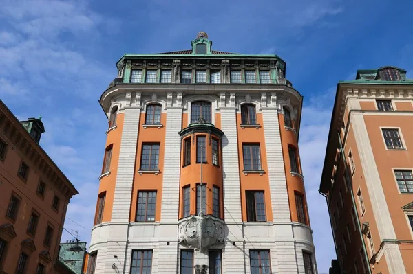 Arquitectura Ciudad Estocolmo Suecia Edificio Apartamentos Old Town —  Fotos de Stock