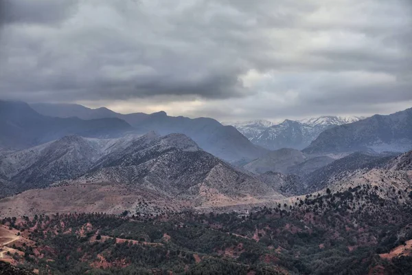 Sma Atlas Maroko Tizi Tichka Melewati Gunung — Stok Foto