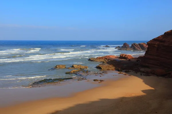 Marruecos Naturaleza Hermosa Playa Legzira Cerca Sidi Ifni Marruecos — Foto de Stock