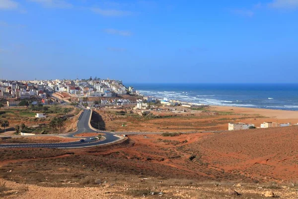 Sidi Ifni Ciudad Costera Marruecos Townscape Con Playa Arena —  Fotos de Stock