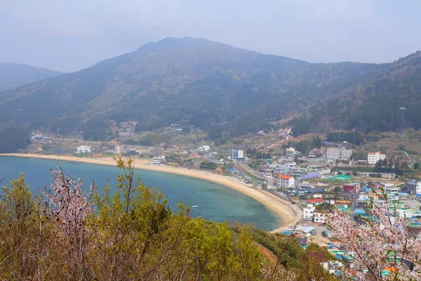 Geoje Eiland Zuid Korea Gujora Beach Zandstrand Vakantiestad — Stockfoto