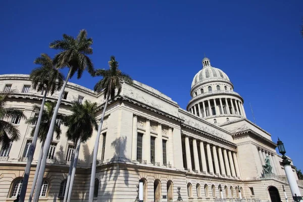 Havana Landmark Kuba Budynek Rządowy Kapitolu Narodowego Capitolio — Zdjęcie stockowe