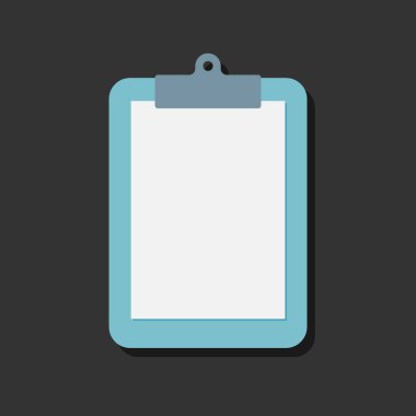 Vektör panosu düz tasarımı. Boş kağıt pano resimlemesi.