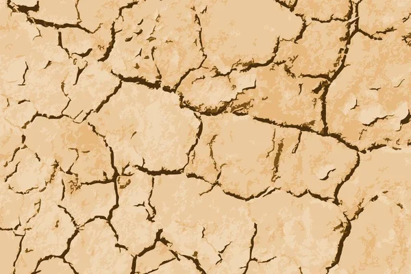 干泥巴表面 干土矢量图解 全球变暖概念 — 图库矢量图片