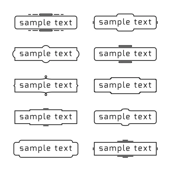 Einfache Rechteck Textrahmen Linienrahmenvorlage Für Ihren Text Zeilenrand Mit Kopierraum — Stockvektor