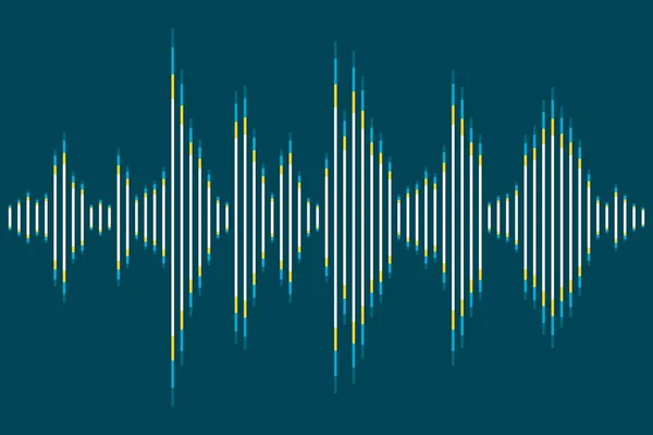 Audio Levels Simple Vector Sound Wave Display Audio Waveform Graphics — Stock Vector