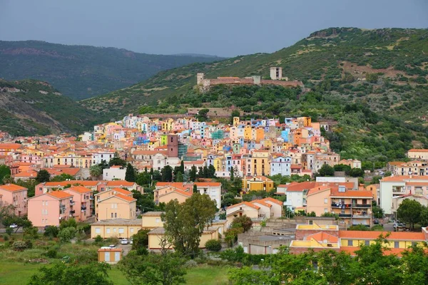 Bosa Townscape Italian Town Sardinia Island Oristano Province — Stock Photo, Image