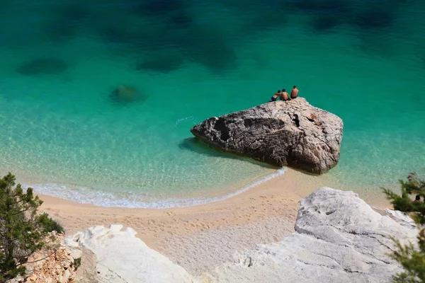 Cala Goloritze Doskonała Plaża Sardynii Włochy Baunei Prowincji Ogliastra Wyspie — Zdjęcie stockowe