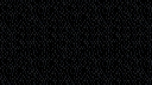 Computerdatenmuster Binärcode Nahtloser Vektorhintergrund Zero One Verschlüsselung Schwarz Blau Textur — Stockvektor