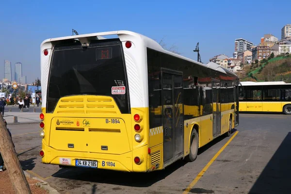 Istanbul Turkey Maart 2023 Openbaar Vervoer Stadsbus Het District Kagithane — Stockfoto