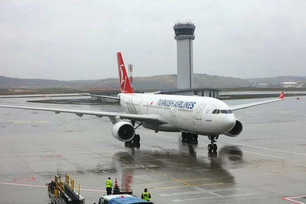 Istanbul Turquia Abril 2023 Airbus A330 Aeronaves Turkish Airlines Aeroporto — Fotografia de Stock
