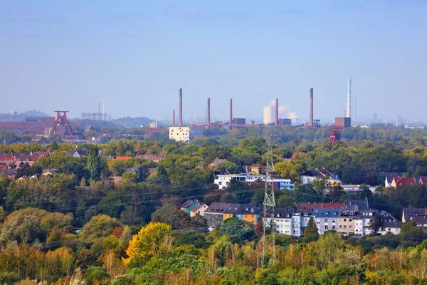 Essen Allemagne Paysage Urbain Avec Infrastructure Industrielle — Photo