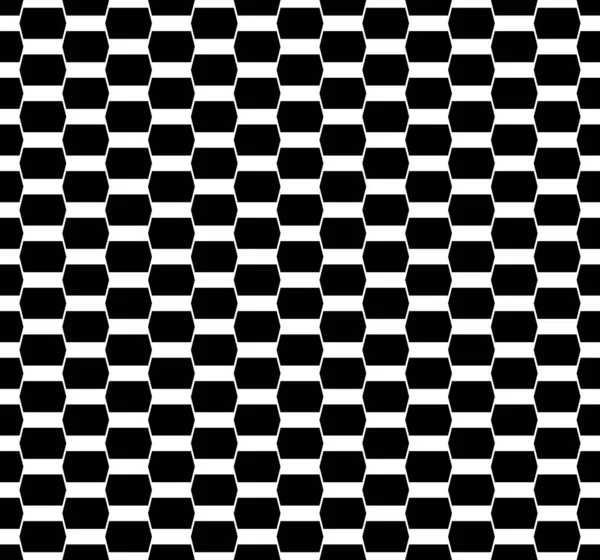 六边形图案 无缝线矢量几何图案 摘要六边形网格矢量图形 黑人和白人 — 图库矢量图片