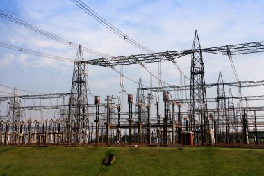 Itaipu Dam - transformers hydroelectric power station on Parana River. Border of Brazil and Paraguay.