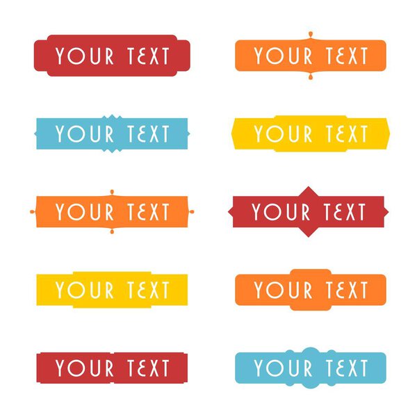 Текстовый кадр. Текстовая граница прямоугольника для названия сайта. Шаблон значка слова с местом для копирования.