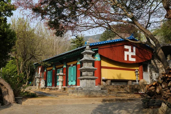 Temple Bouddhiste Dans Quartier Mandeok Ville Busan Corée — Photo