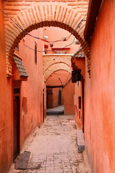 Straat Medina Oude Binnenstad Van Marrakech Marokko — Stockfoto