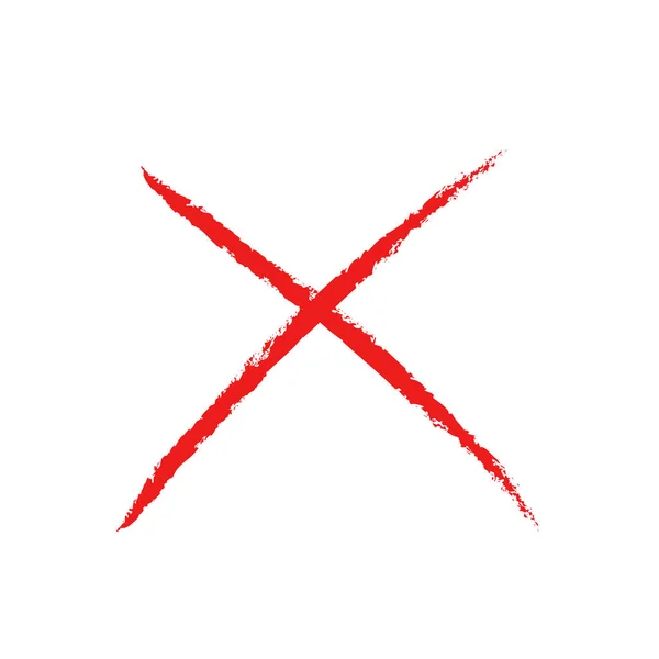 向量Grunge X标记 交叉X斜线符号 交叉设计元素来取消 拒绝或拒绝某事 — 图库矢量图片