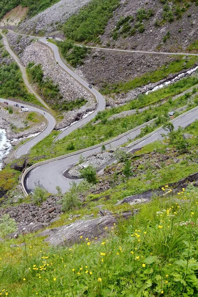 Trollstigen Serpentine Mountain Road Known English Troll Path Route Col — Photo