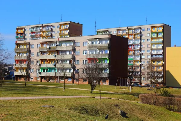 Piekary Slaskie Poland March 2015 Residential Architecture View Piekary Slaskie — Stock Photo, Image