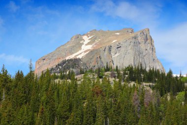 Flattop Dağı zirvesi. Colorado, ABD 'deki Rocky Dağı Ulusal Parkı.